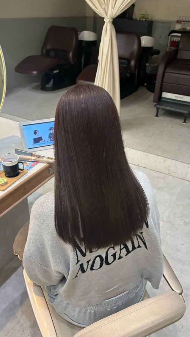 ロング カラー ヘアカラー トリートメント ハイトーン/韓国ヘア senaのヘアスタイル