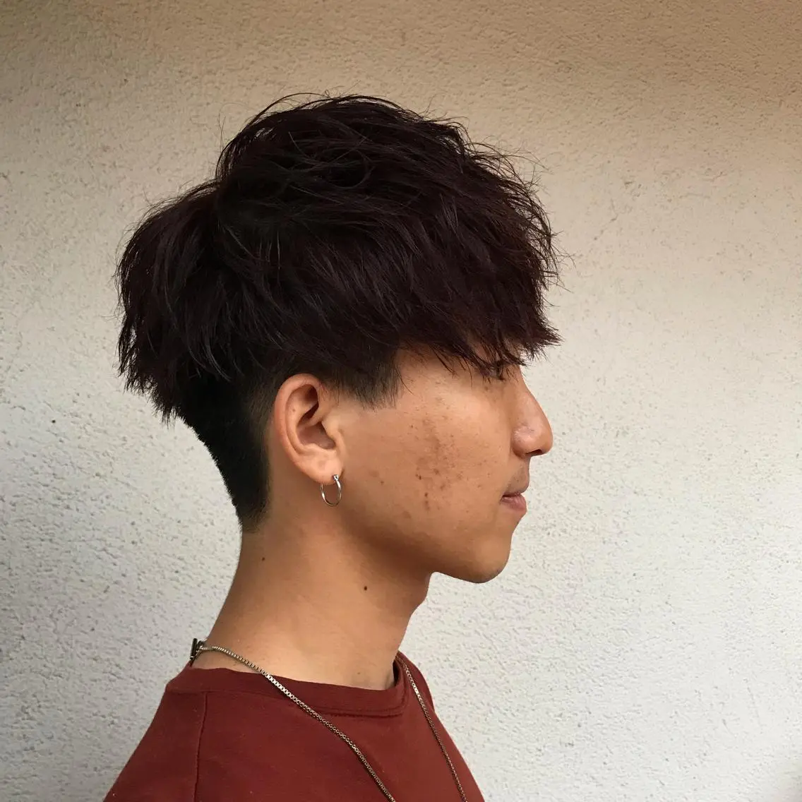 ショート カラー パーマ メンズ ニュアンスパーマ/ レイヤー/茶屋町のヘアスタイル