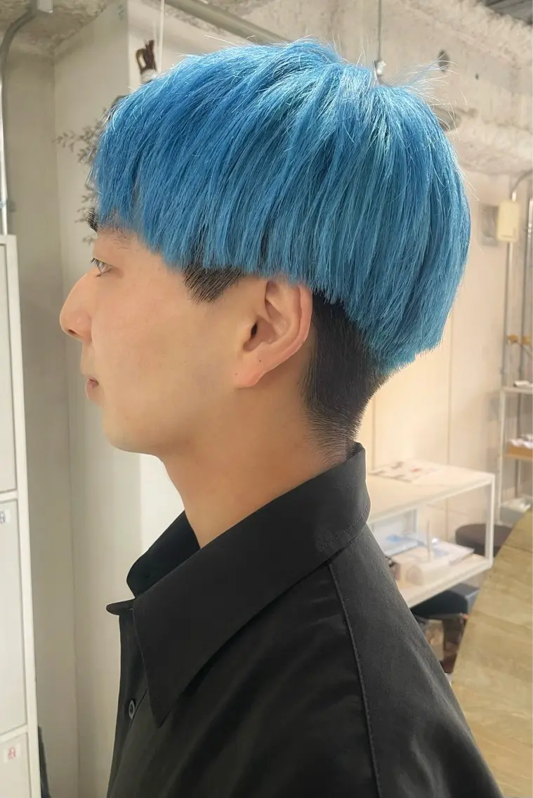 ショート メンズ メンズブリーチ ヘアカラー 自然な縮毛矯正/ メンズtatsukiのヘアスタイル