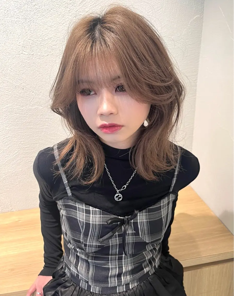 ミディアム 💫レイヤーカット✨ 透明感カラー工藤雄大のヘアスタイル