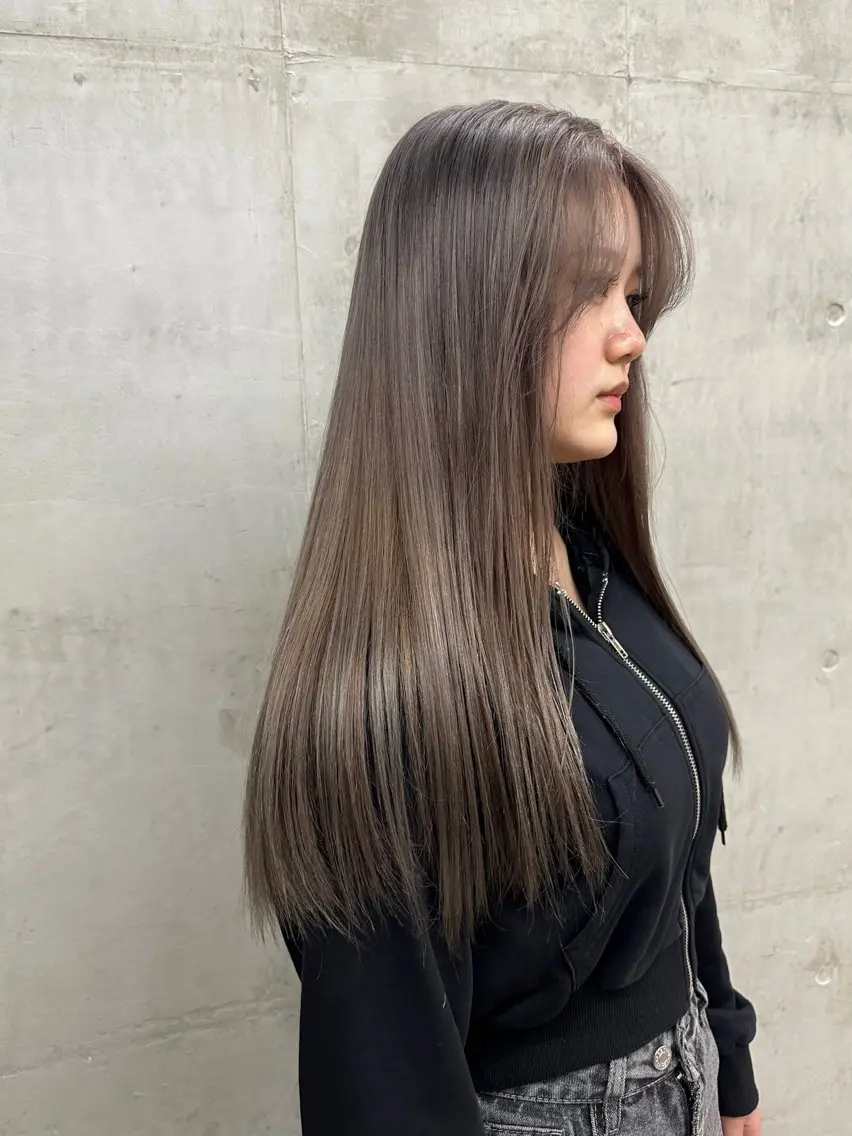 ロング カラー グレージュ カット ヘアカラー トリートメント カットモデル募集中 ／HARUKA🎀のヘアスタイル