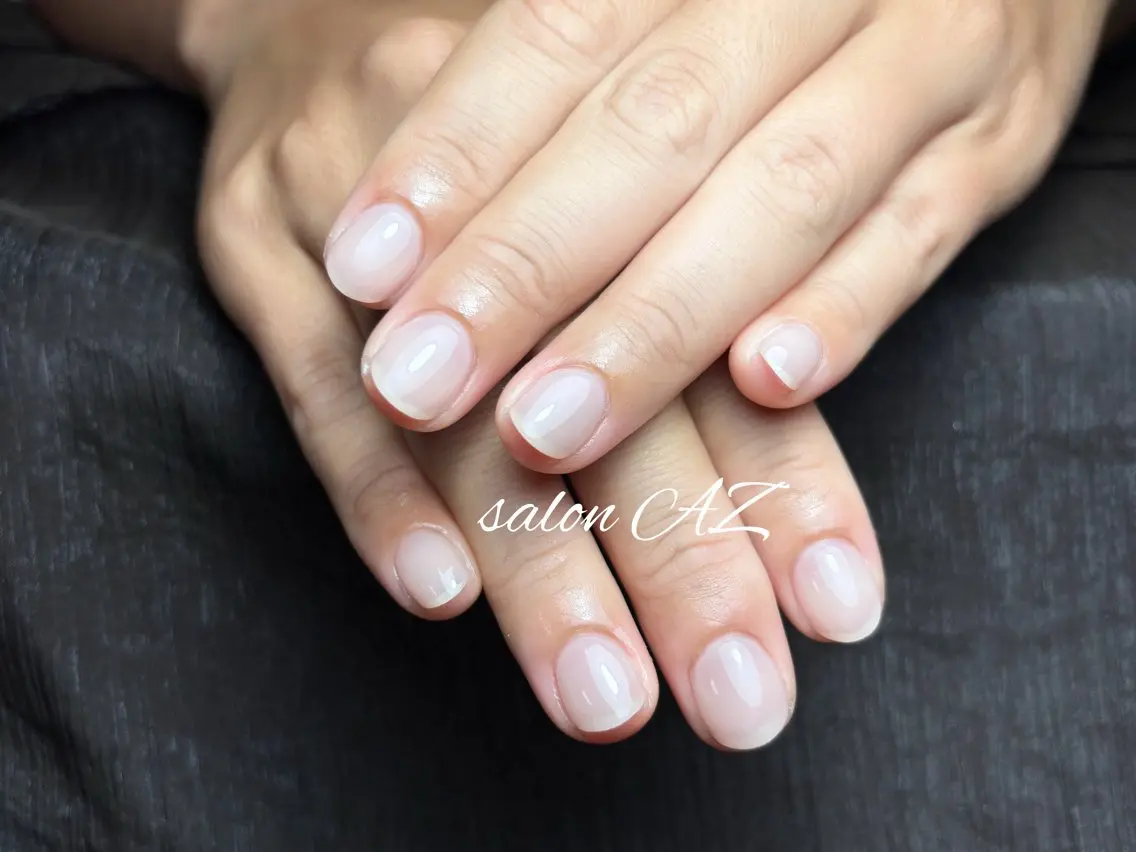 ネイル 長さ出し フットネイル フレンチネイル ジェルネイル マグネットネイル salon AZのネイルデザイン