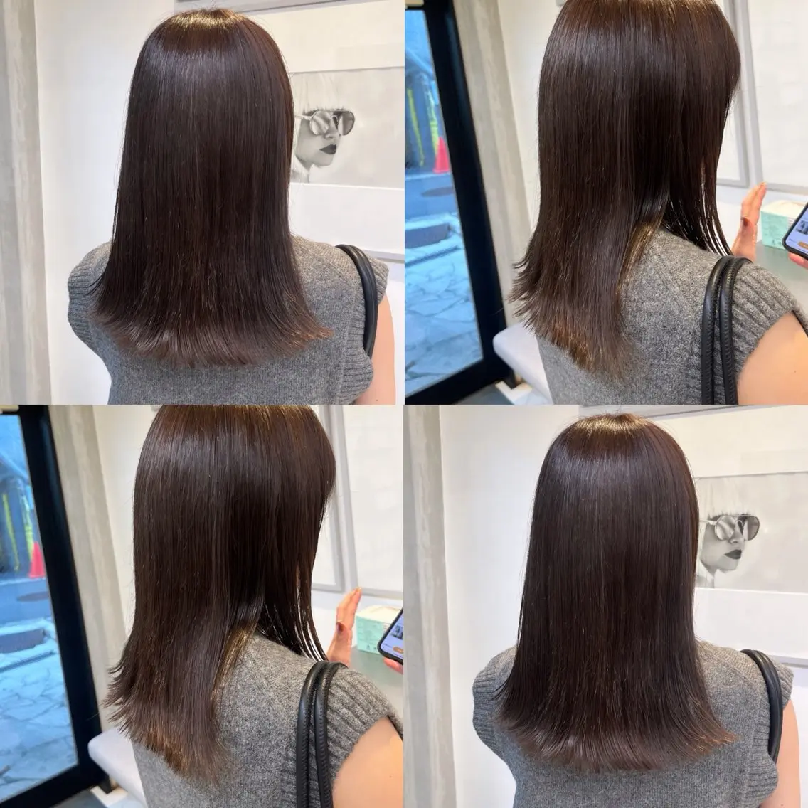 ミディアム カラー ベージュカラー ブラウンカラー ブラウンベージュ 透明感カラー グレージュ カット ヘアカラー トリートメント ヘッドスパ ヘアセット カジュアルを女っぽく 𝗮𝘆𝗮𝗰𝗼のヘアスタイル