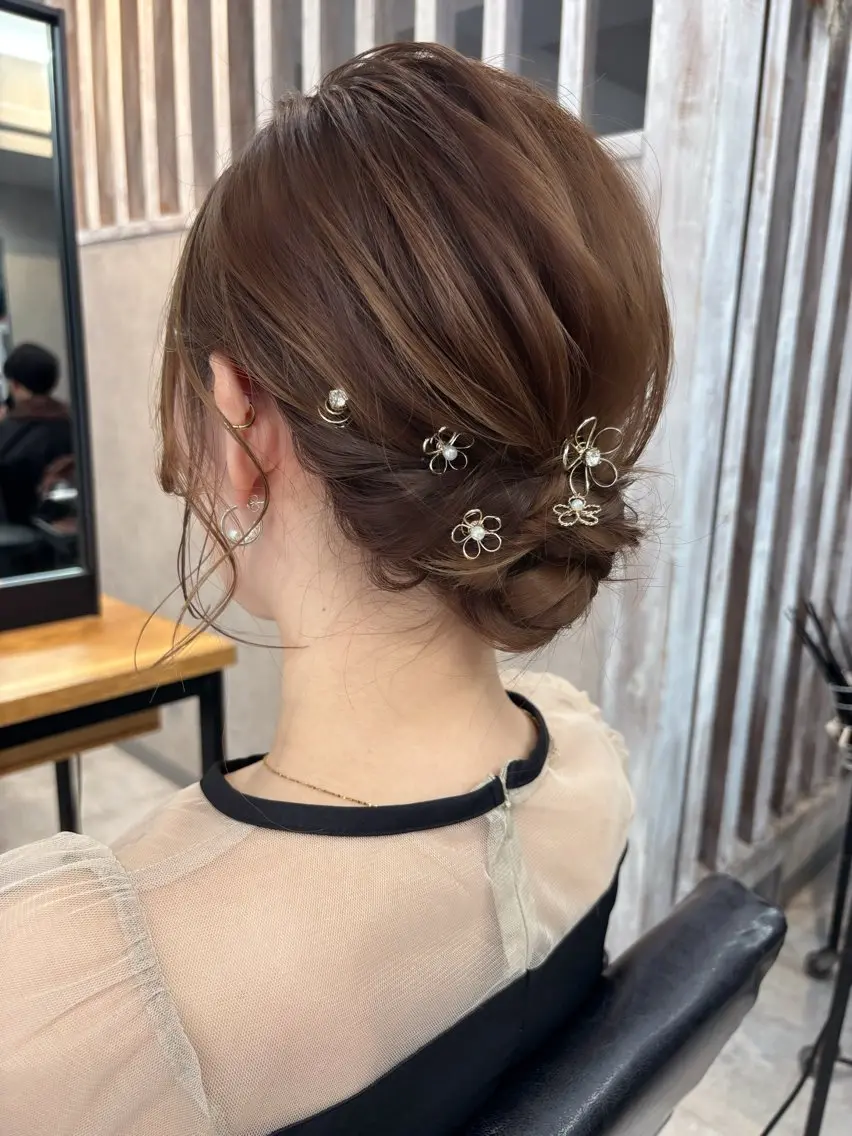 ヘアアレンジ ヘアセット 松井那津子 /ハイライトブリーチのヘアスタイル