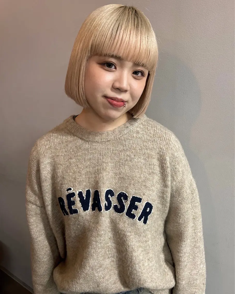 ショート ボブ モデル募集中🥚福岡 kii anju🐄のヘアスタイル