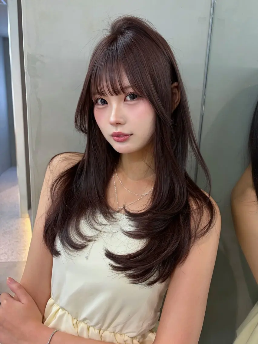 ミディアム カラー ヘアアレンジ 【博多髪質改善】 吉村 清志のヘアスタイル