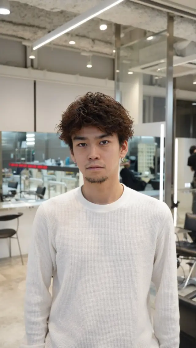 ショート パーマ メンズ メンズパーマ スパイキーショート ショートヘア カット ヘアカラー パーマ トリートメント 【fifth】渡部 永遠のヘアスタイル