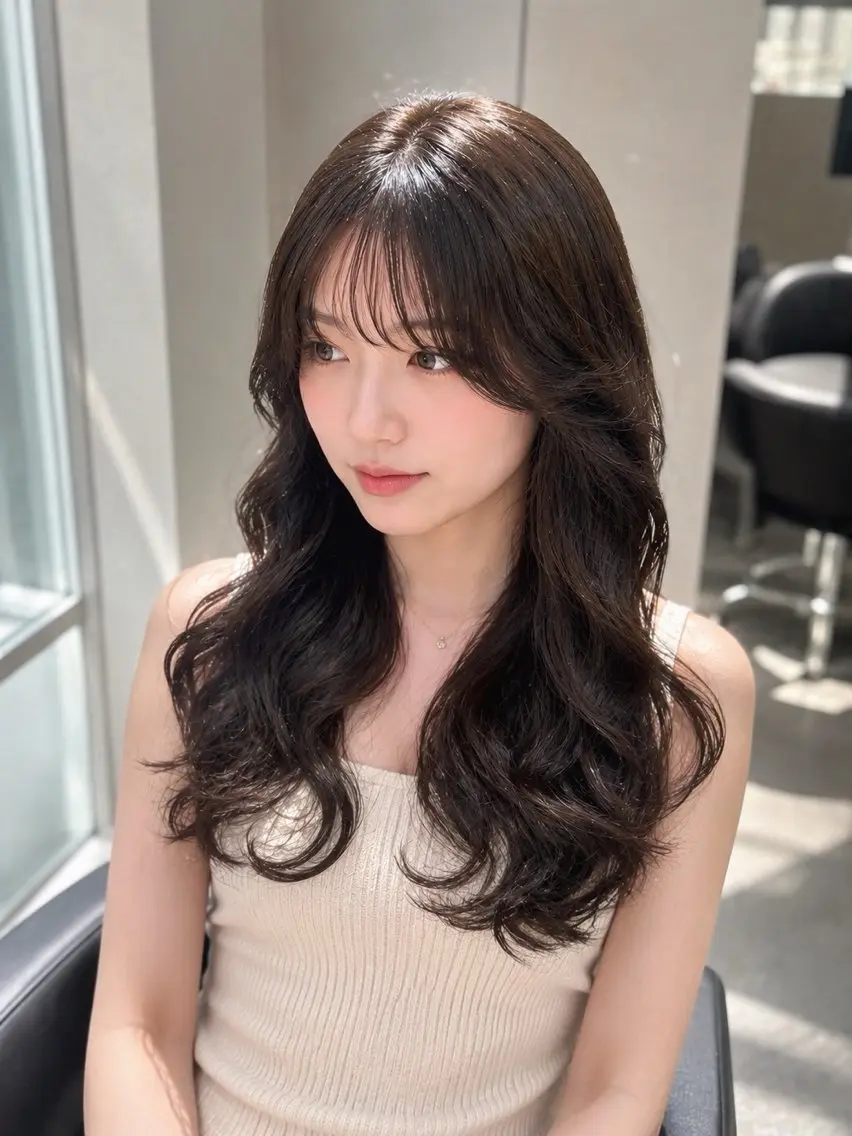 ロング カラー TheEct Q'n ໒꒱· ﾟななこのヘアスタイル