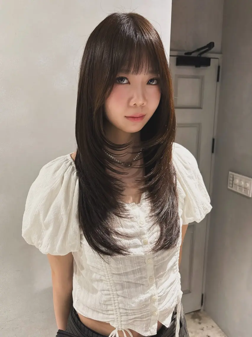 ロング カラー レイヤーカット カット ヘアカラー トリートメント Juna✂️ レイヤー / ボブのヘアスタイル