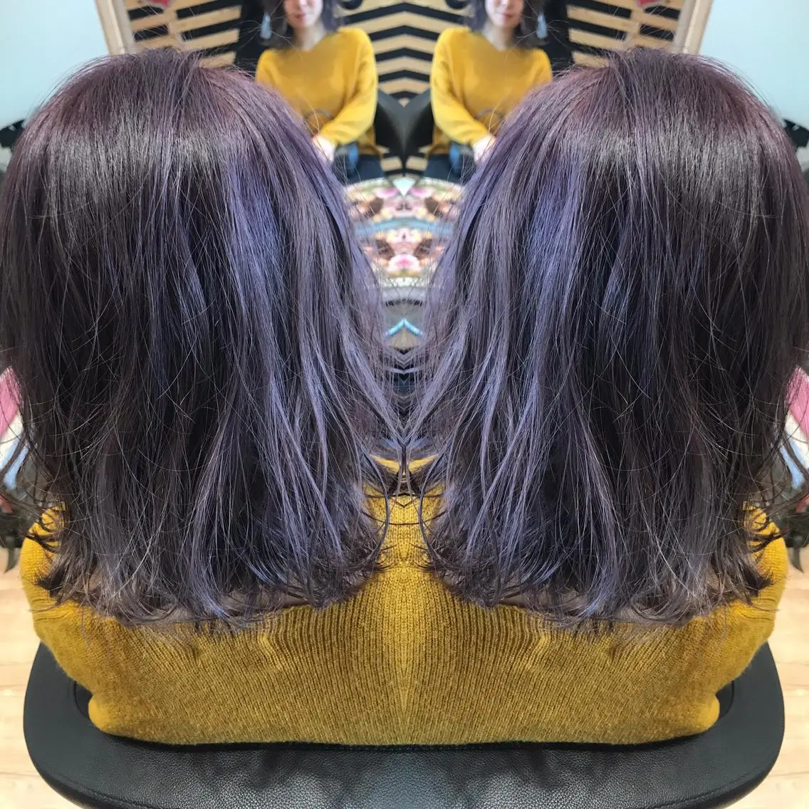 ショート カラー ラベンダーカラー ヘアカラー 大久保 隆蔵のヘアスタイル