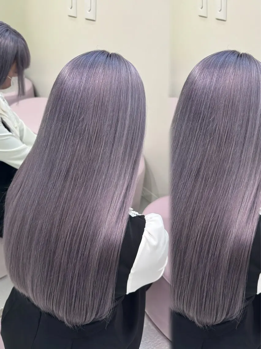 ロング カラー ラベンダーカラー シルバー ヘアカラー ozaki renaのヘアスタイル