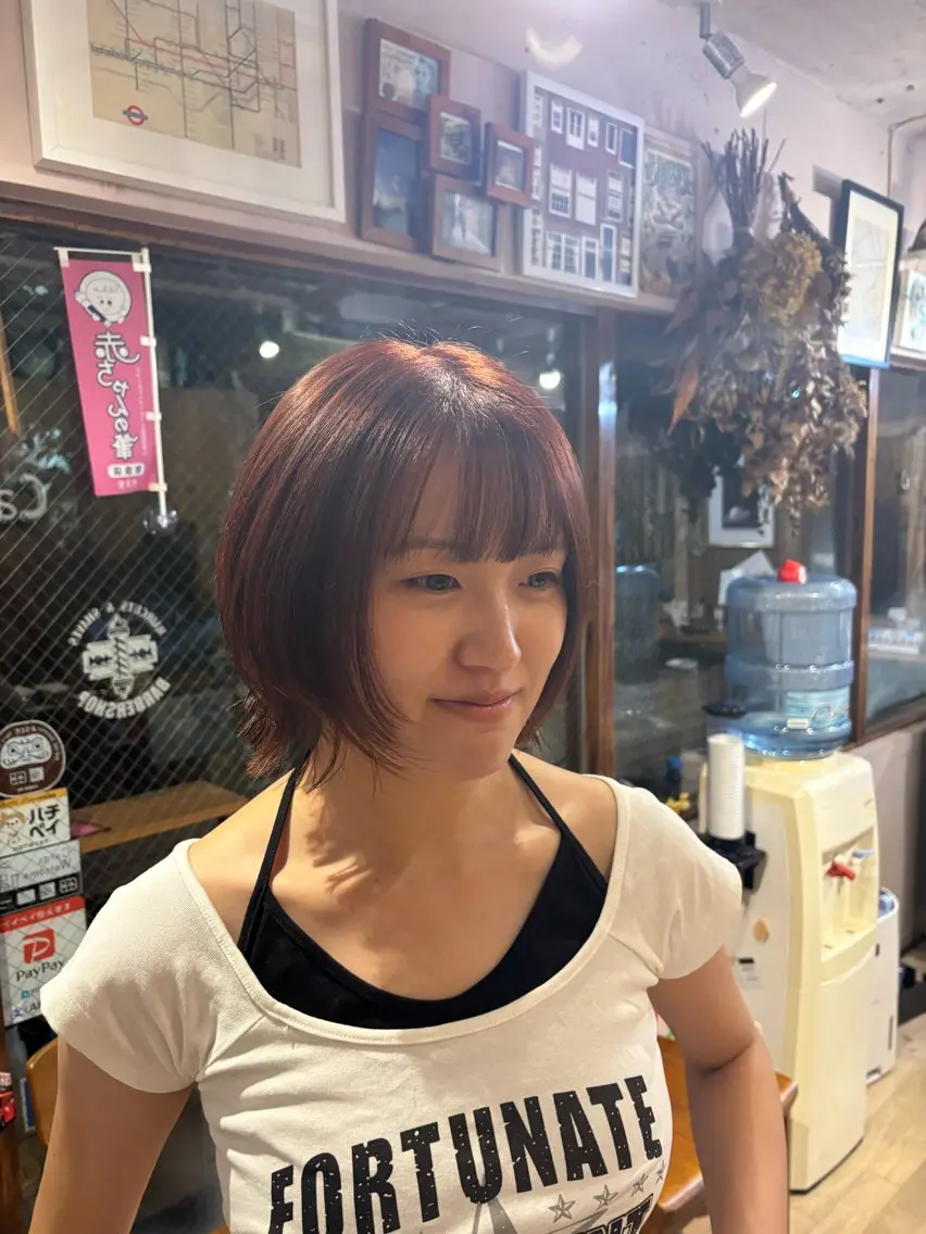 ショート カット ヘアカラー トリートメント 多幸感×儚さ /代々木公園/リサのヘアスタイル