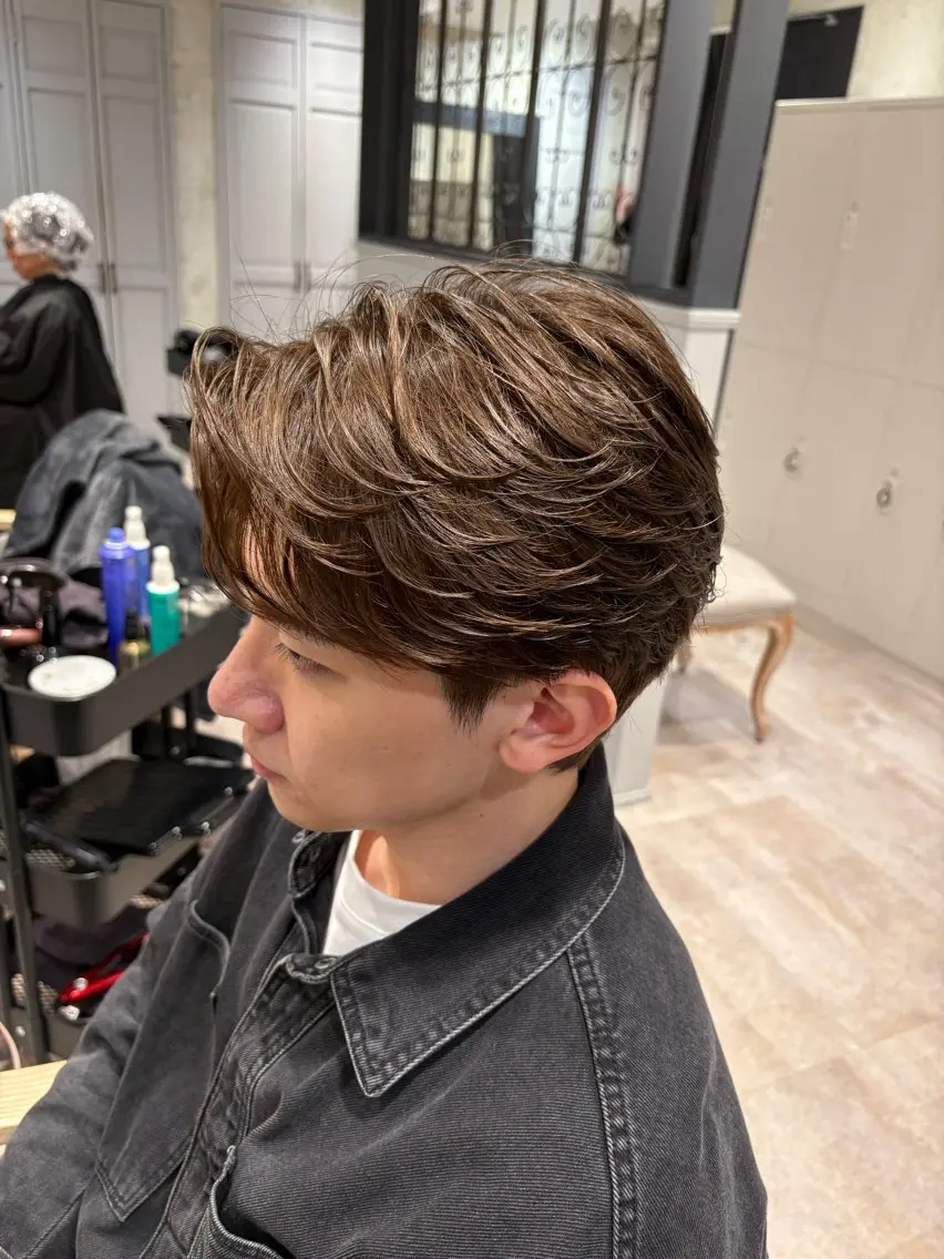 【メンズ限定】頭浸浴付きショートスパ10分+カット+パーマ ¥15400→¥6600の写真
