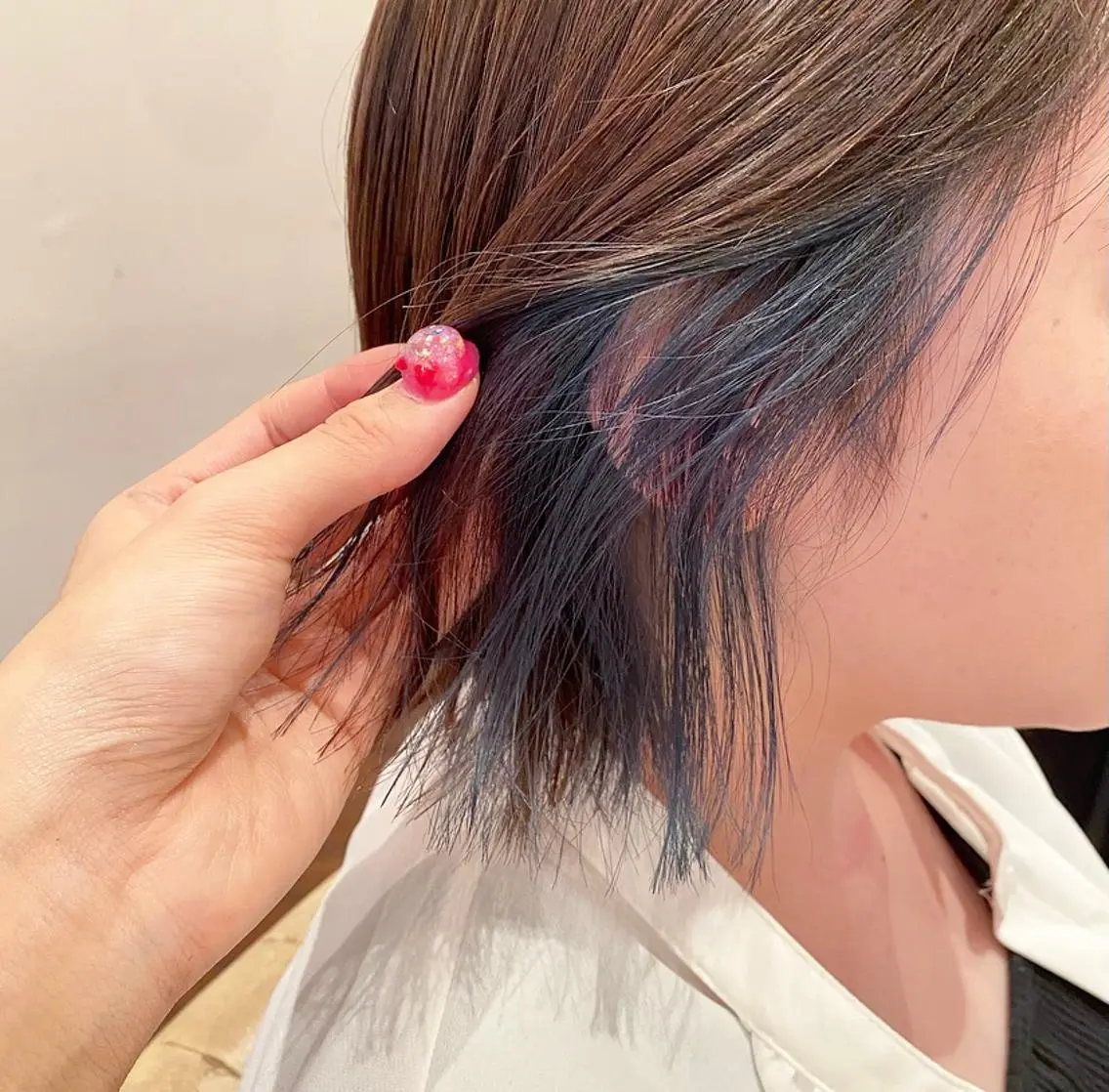 ショート カラー ブルーカラー ネイビーカラー 🌈🌸あおき みちる🌟💗のヘアスタイル