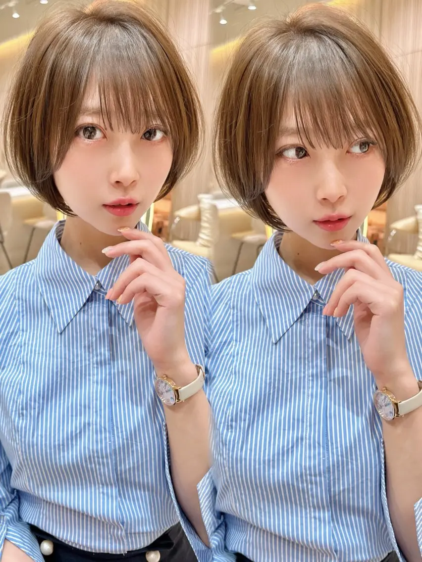 ショート カット 縮毛矯正✨🫧 レイヤー川村利幸のヘアスタイル