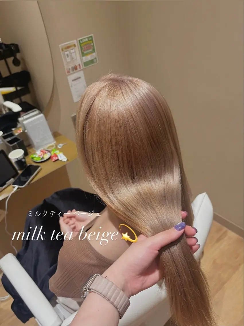 セミロング ヘアカラー トリートメント 中島愛佳🐥⸒⸒ 縮毛矯正/艶髪カラーのヘアスタイル
