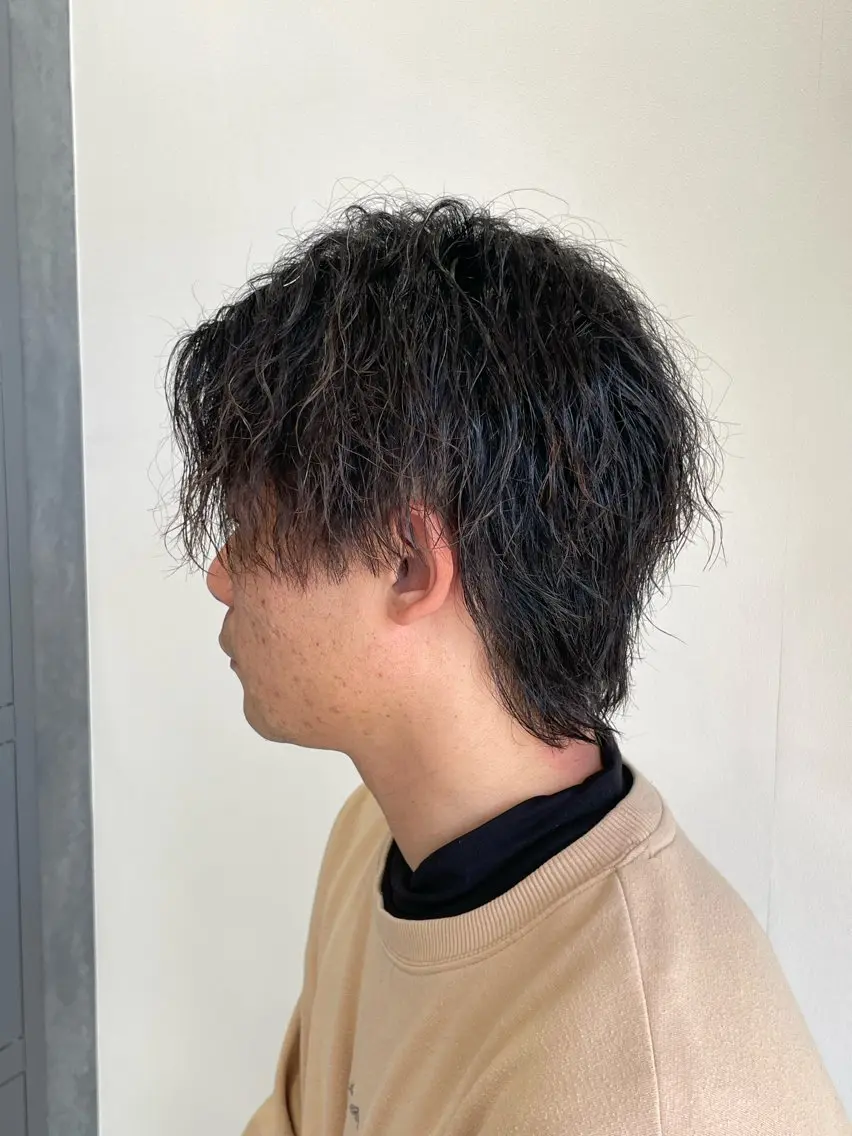 パーマ メンズ カット パーマ ボブモデル募集/ 青木亮太郎のヘアスタイル