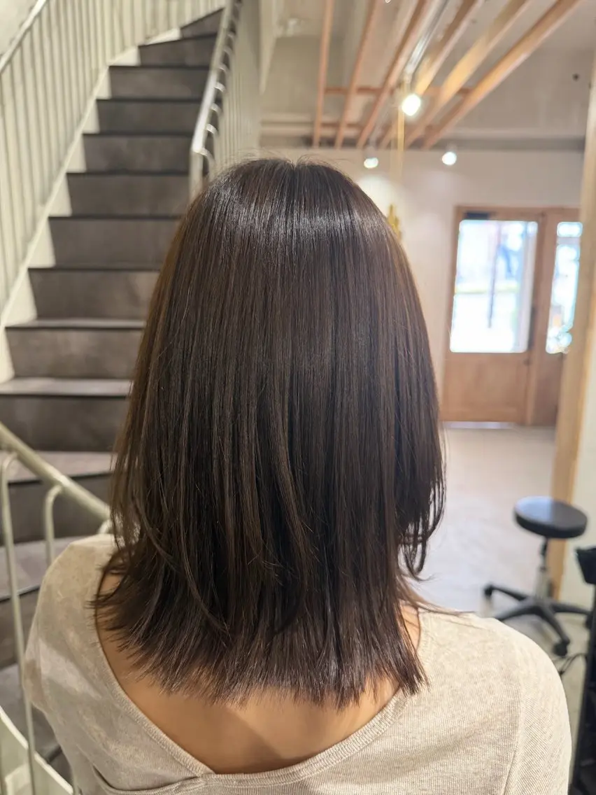 ミディアム カット ヘアカラー attrait🍀 福田憂也のヘアスタイル