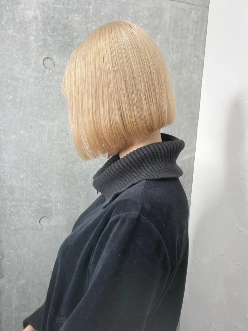 ショート カラー ヘアアレンジ ヘアカラー トリートメント ヘアセット 🌷FUKA🌷 まろやかハイトーンのヘアスタイル