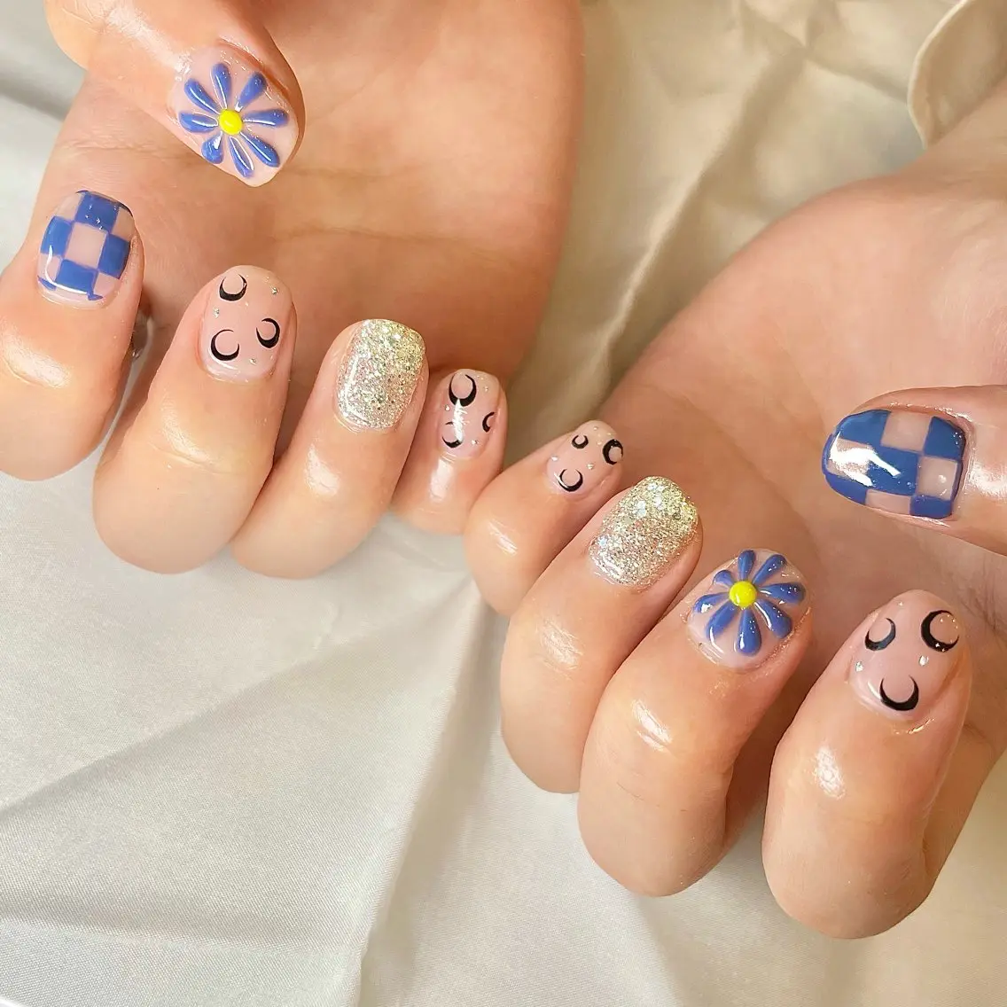 メンズ キッズ ネイル フラワーネイル ぷっくりネイル el. by Aoのネイルデザイン