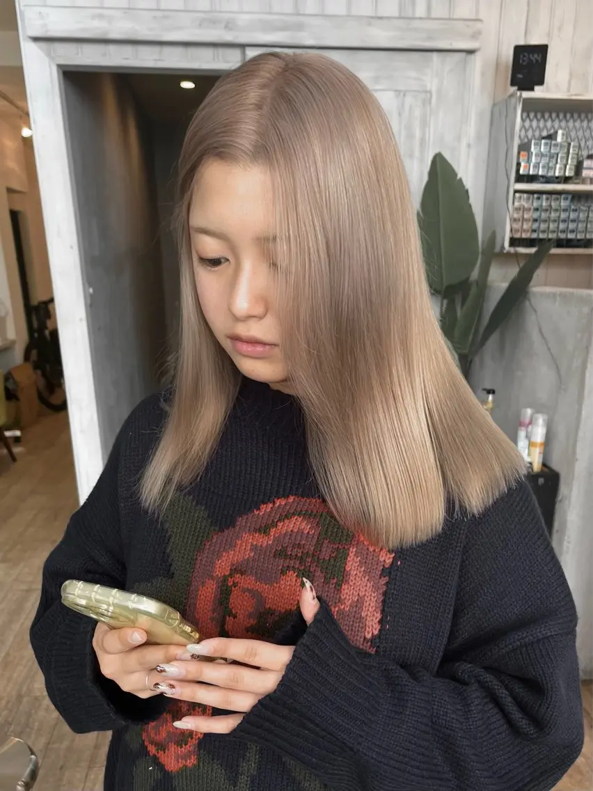 ロング カラー ヘアアレンジ 髪のお医者さん南船場 ARCHEゆうまのヘアスタイル