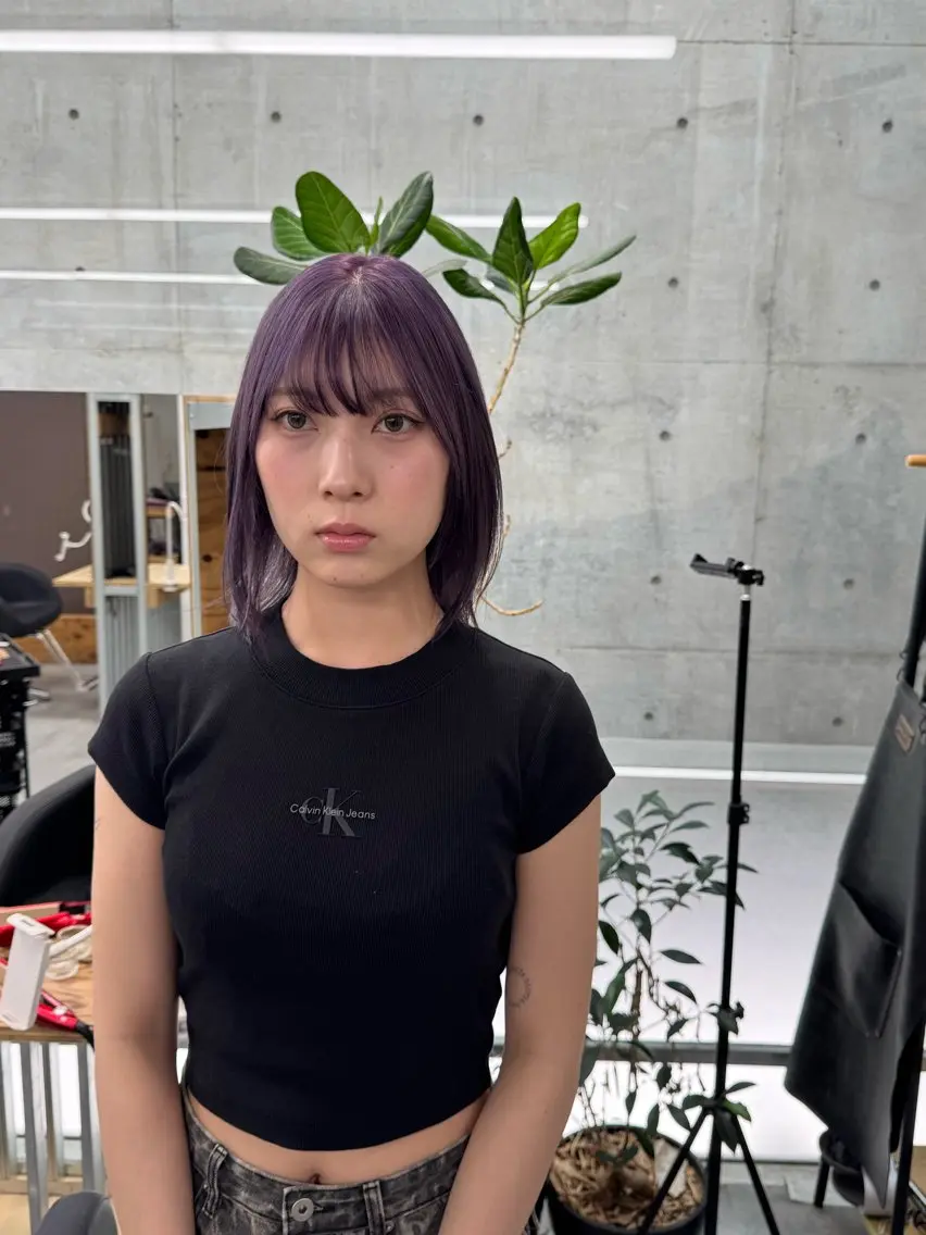 ショート カラー ラベンダーカラー パープルカラー シルバー ホワイトシルバー ヘアカラー トリートメント 艶髪✨ブリーチ職人 yasuのヘアスタイル