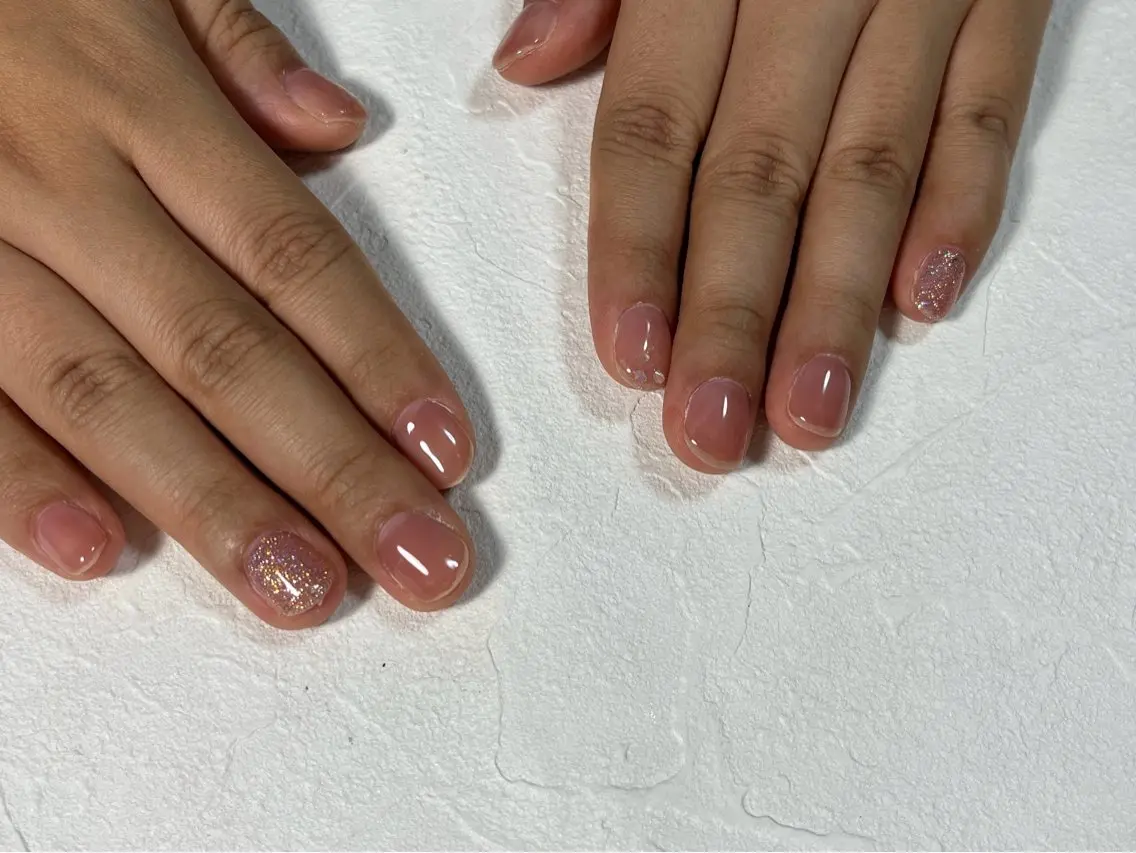ネイル オーロラネイル フットネイル フレンチネイル ジェルネイル 韓国ネイル ハンドネイル kiki nail たまプラーザのネイルデザイン