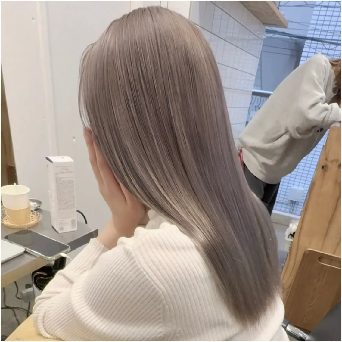 セミロング カラー 圧倒的なケアブリーチ /髪質改善🩵松田のヘアスタイル