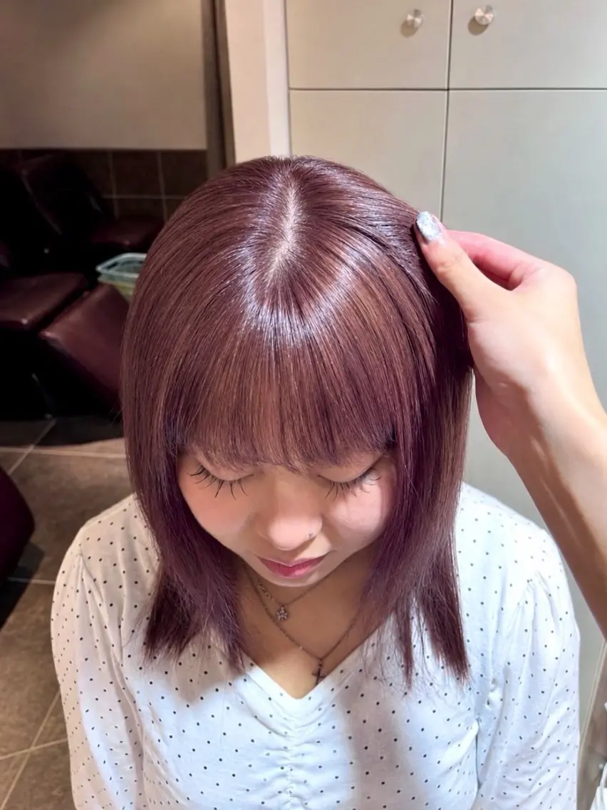ミディアム カラー 横浜/ショートカット モデル/佐藤桃香のヘアスタイル