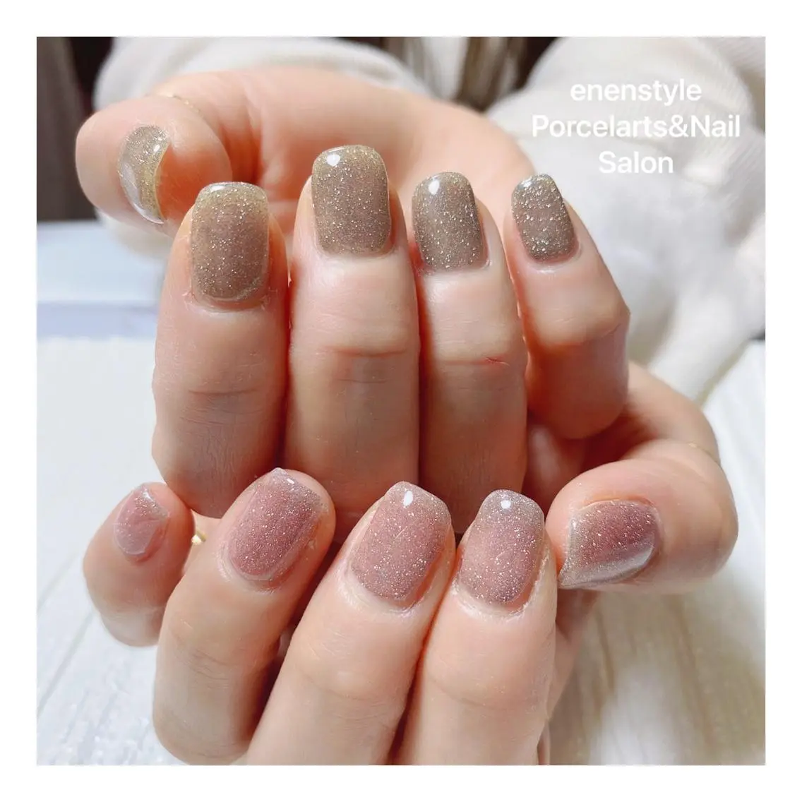 ミディアム ネイル ハンドネイル 🐾enen style 🐾のネイルデザイン