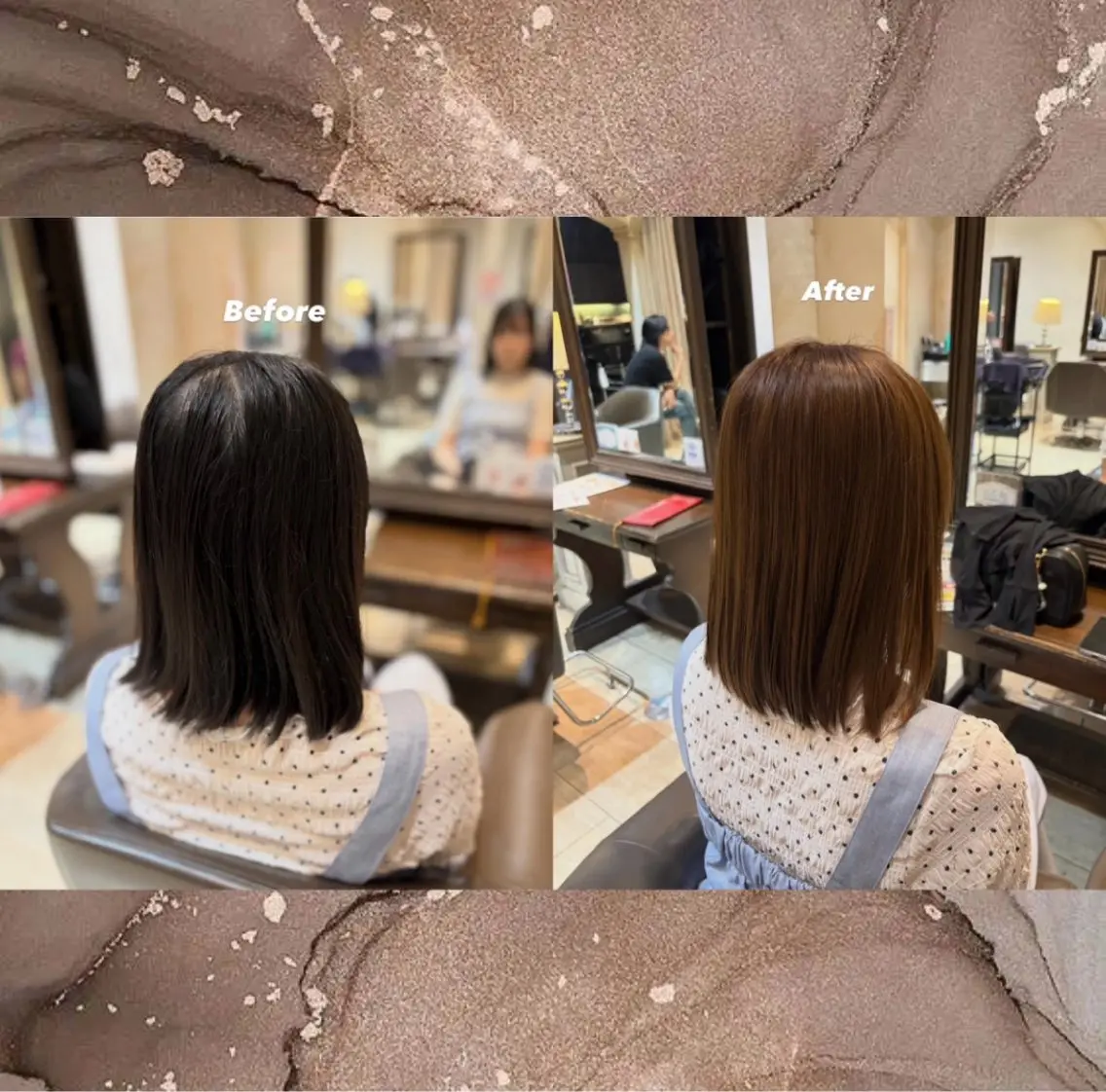 カラー ブリーチ ブラウンカラー ブリーチなしカラー ヘアカラー ｲｹﾀﾞ ﾋﾅﾘのヘアスタイル