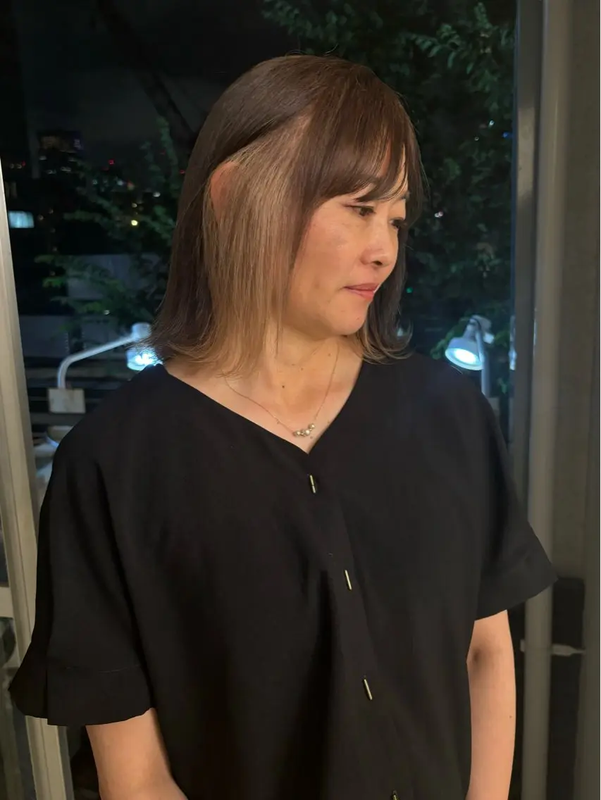 ミディアム 🧸艶髪🫧‪🎀 岡由紀乃のヘアスタイル