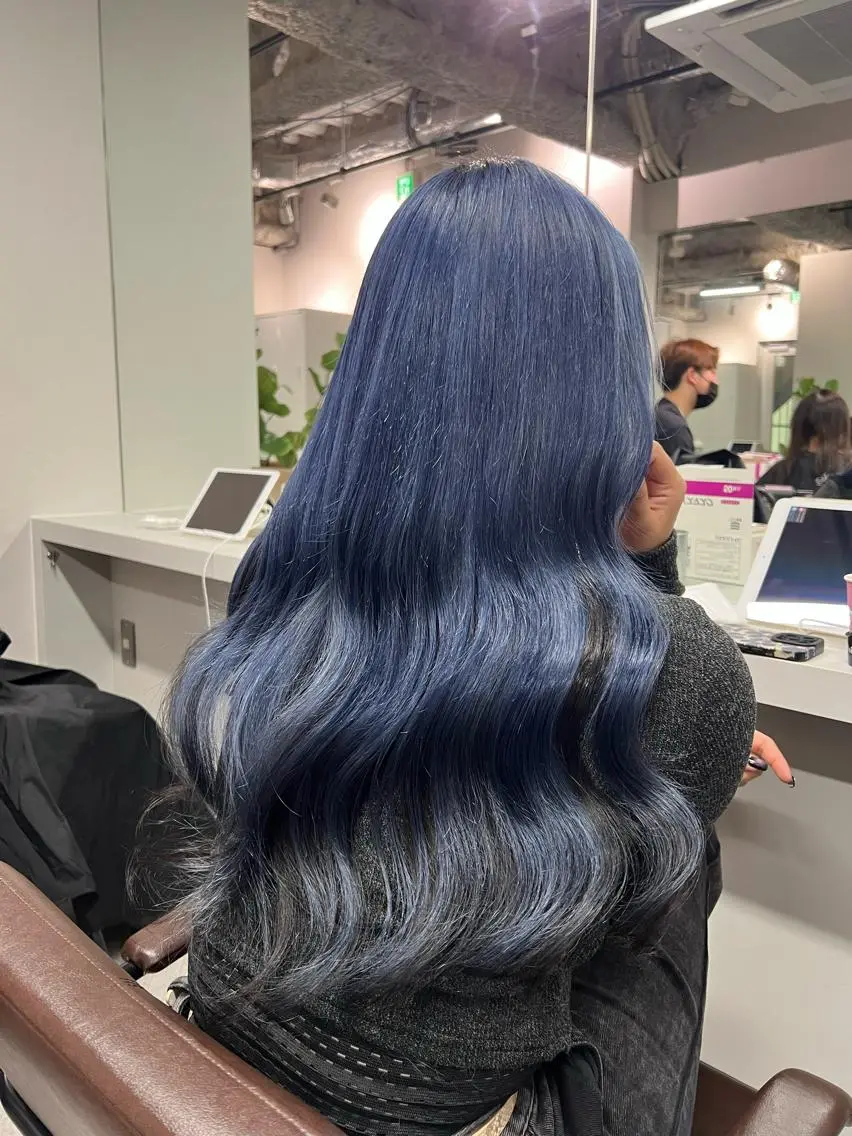 💙エクつけたままカラー💙の写真