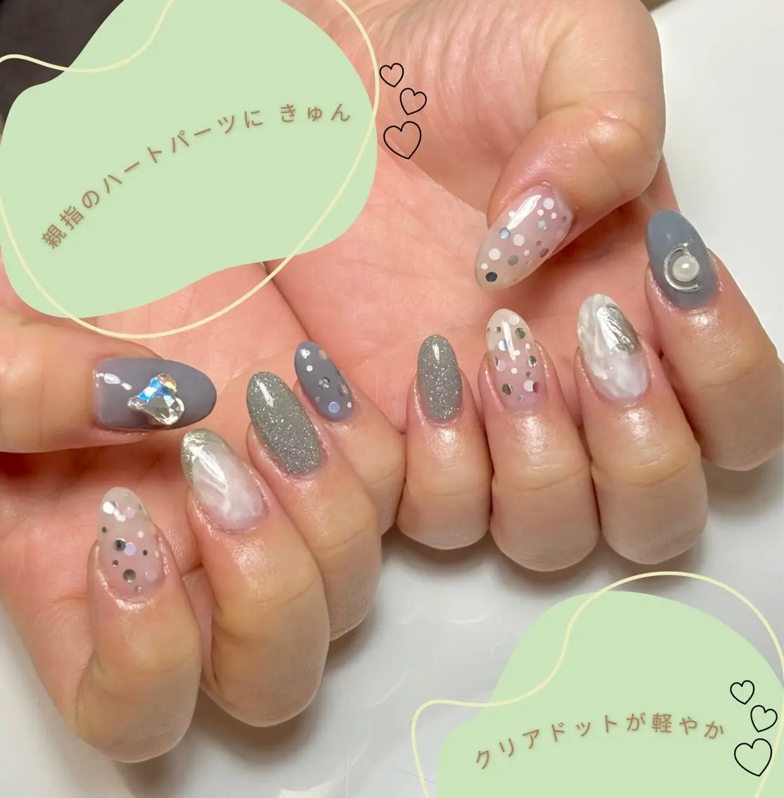ネイル アートネイル キラキラネイル Belle ネイル& ホワイトニングサロンのネイルデザイン