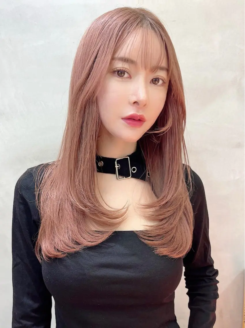 ロング カラー カット ヘアカラー トリートメント レイヤーカット /透明感カラー西田のヘアスタイル