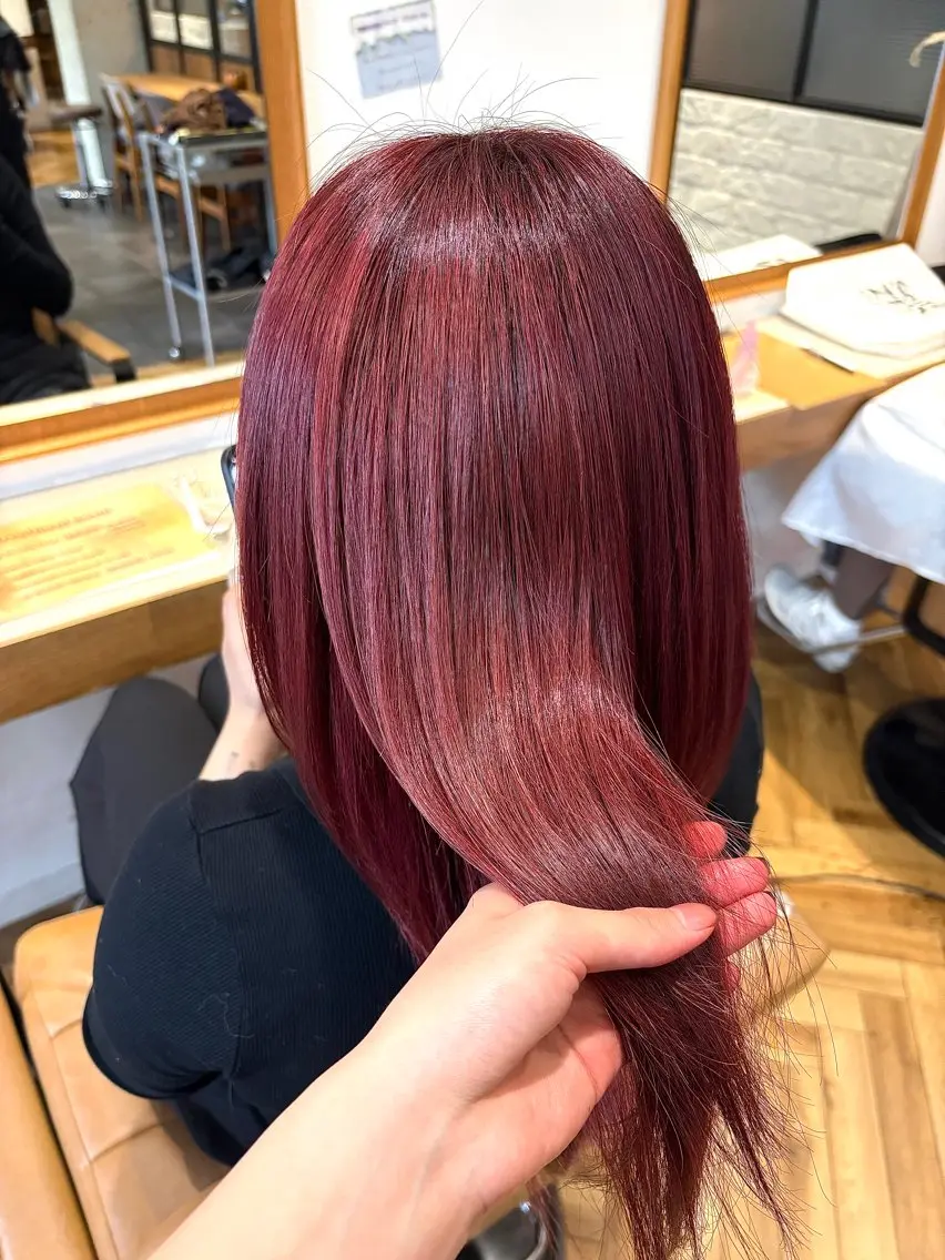 ロング カラー ヘアカラー トリートメント SAKURA 🍒⁎ .｡❀ *のヘアスタイル