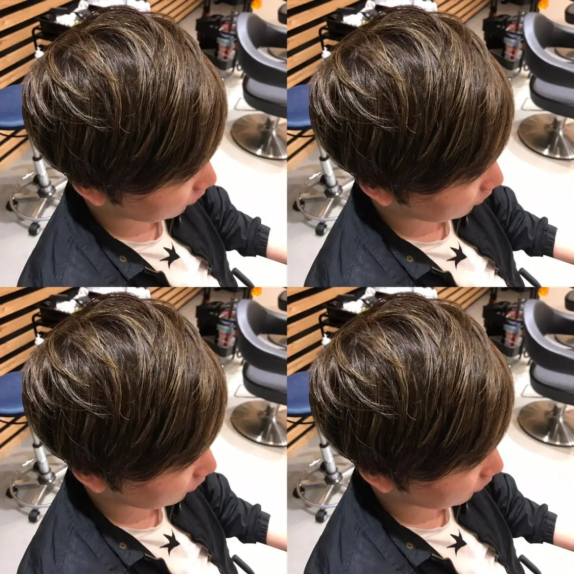 ショート カラー メンズ メンズハイライト ハイライトカラー ハイライト ヘアカラー 大久保 隆蔵のヘアスタイル