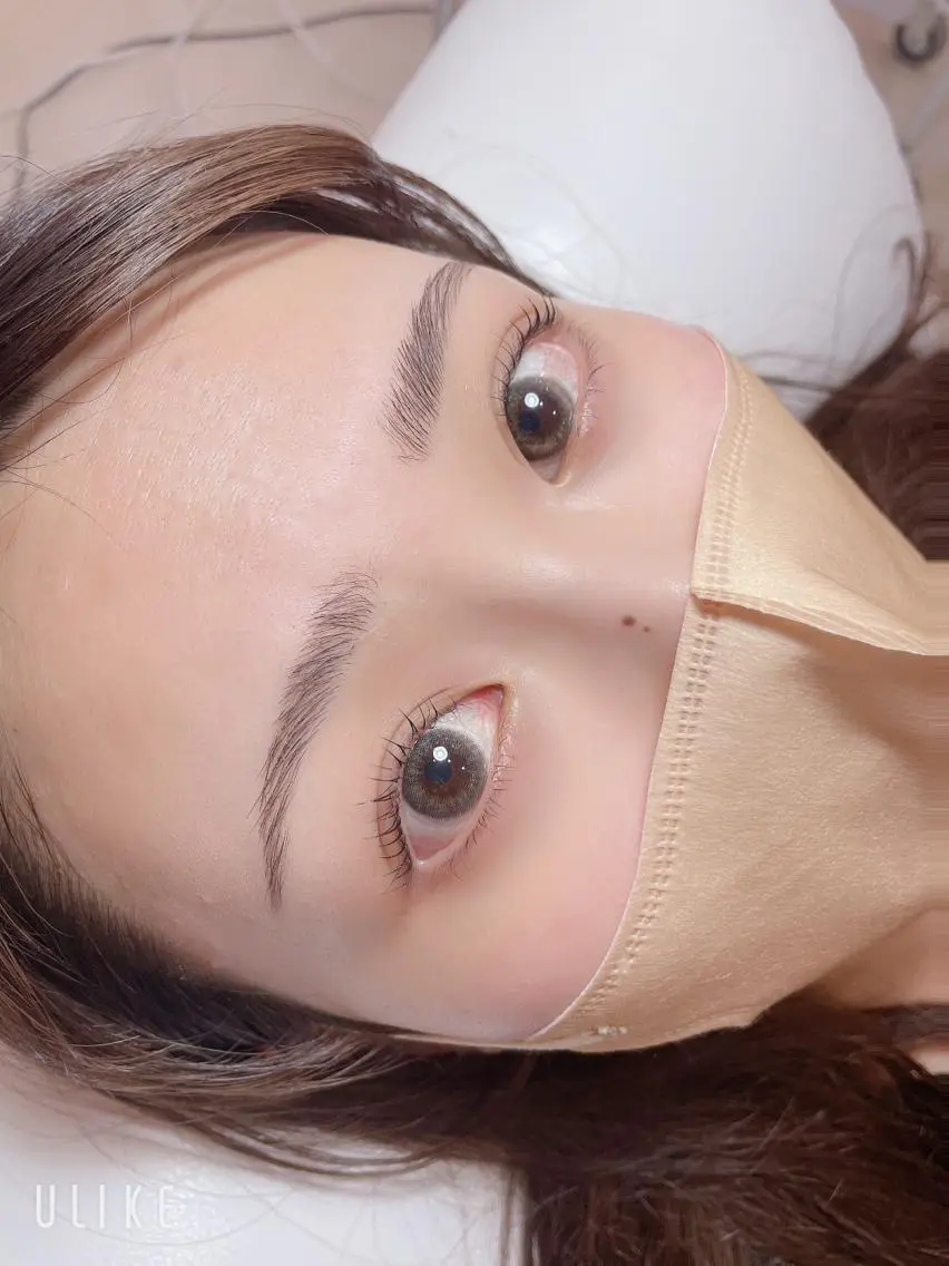 似合わせまつ毛パーマ+アイブロウwax🍑🙄の写真
