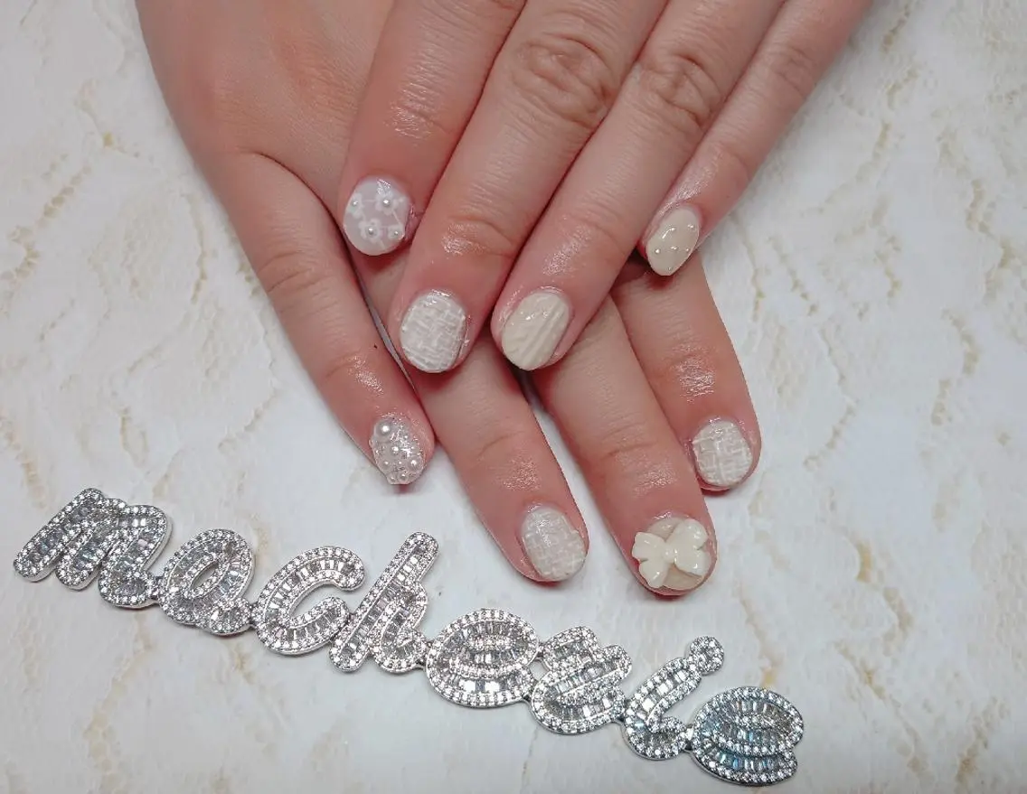 ネイル ツイードネイル ハンドネイル Nail Salon macherieのネイルデザイン