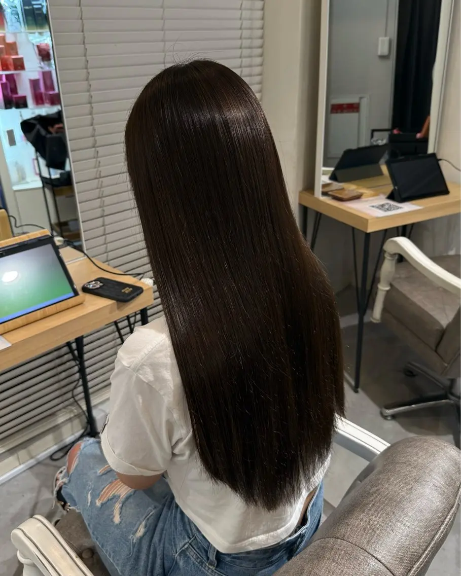 ロング カラー ブリーチ ブラウンカラー チョコレートブラウン 透明感カラー デザインカラー ヘアカラー トリートメント sayuri/心斎橋 /ハイトーンカラーのヘアスタイル