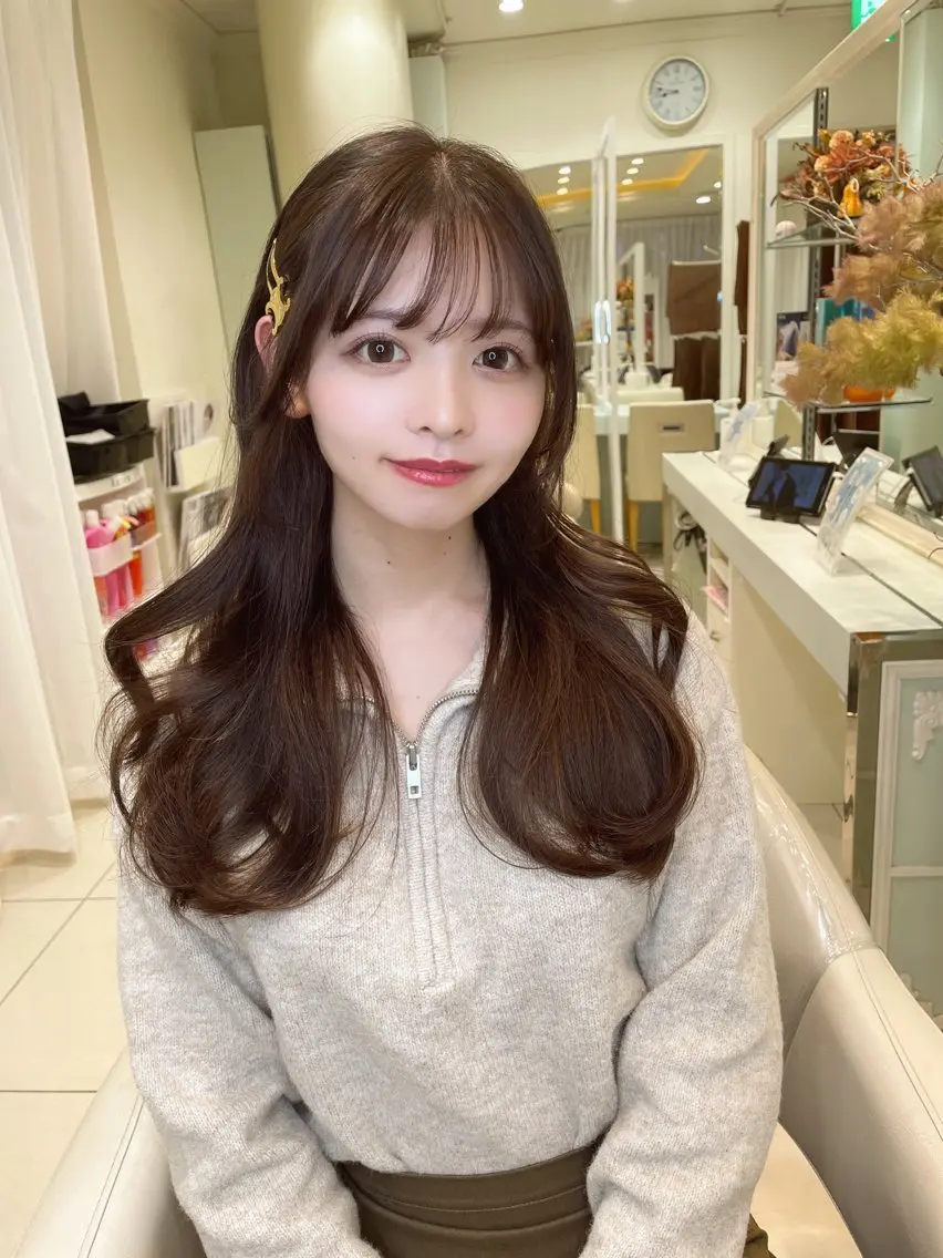 ロング カット ヘアカラー トリートメント ♡大人カワイイ hair♡徳井はやとのヘアスタイル