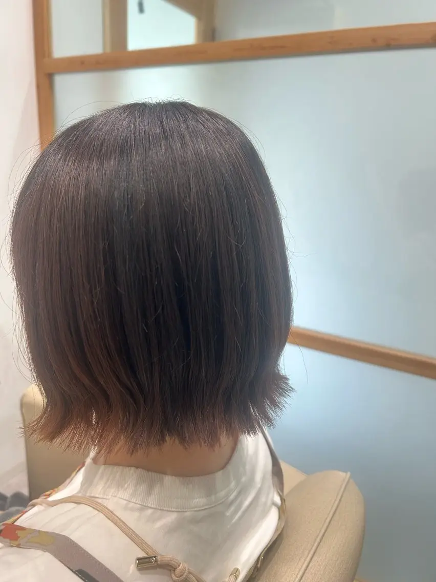 ショート ボブ 外ハネヘア カット トリートメント ヘッドスパ aster/ボブ/ 髪質改善/岡田 愛理のヘアスタイル