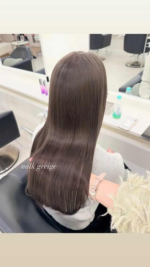 ロング カラー カット ヘアカラー ParveMix🎀 稲垣 詞葉のヘアスタイル