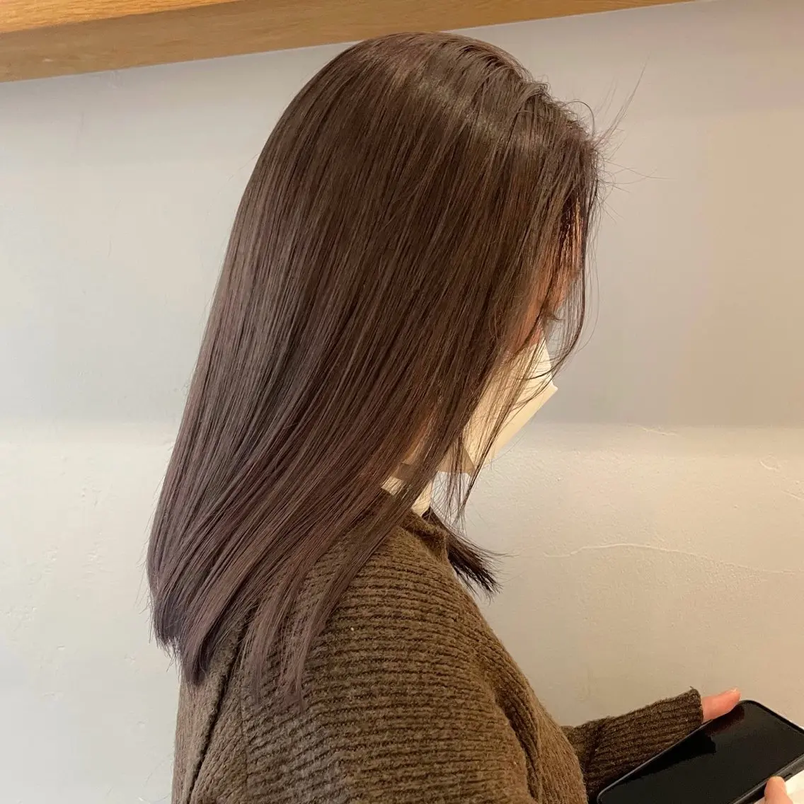 ミディアム カラー 艶カラー×似合わせ カットshihomiのヘアスタイル