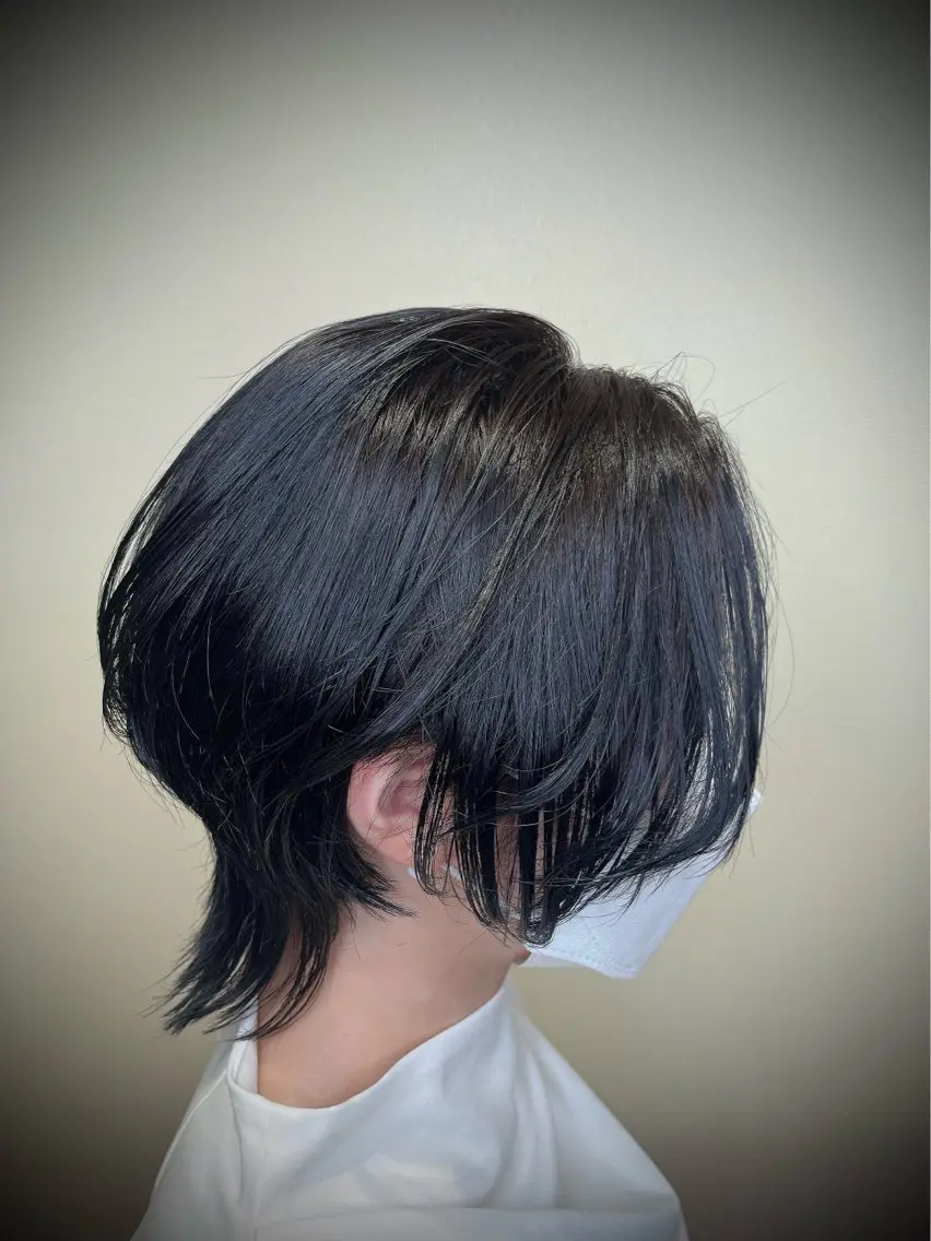 ミディアム ボブ ウルフカット ウルフボブ カット Monan渋谷 YUUKIのヘアスタイル
