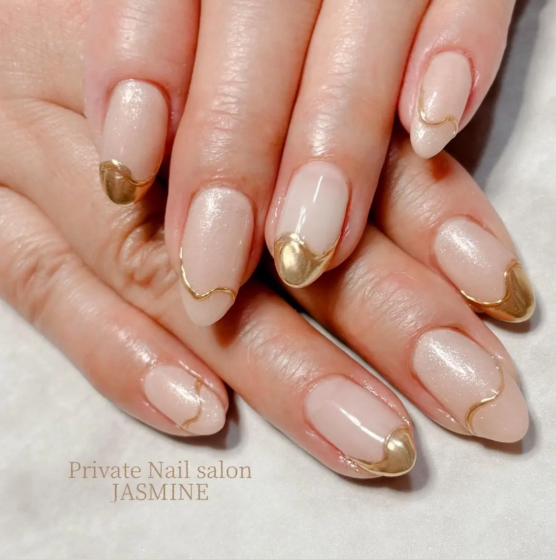 ネイル ミラーネイル シンプルネイル Nail salon JASMINEのネイルデザイン