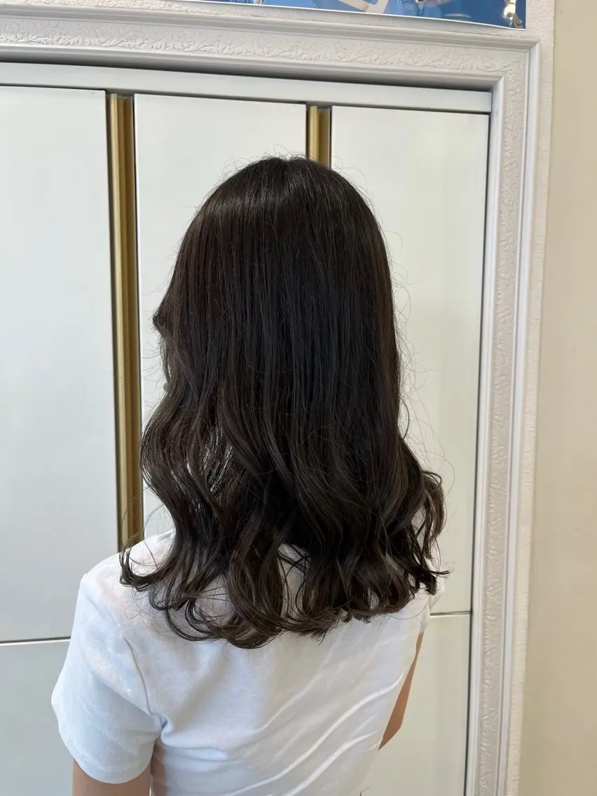 セミロング ヘアカラー バレイヤージュ/ヘア アレンジ/shionのヘアスタイル