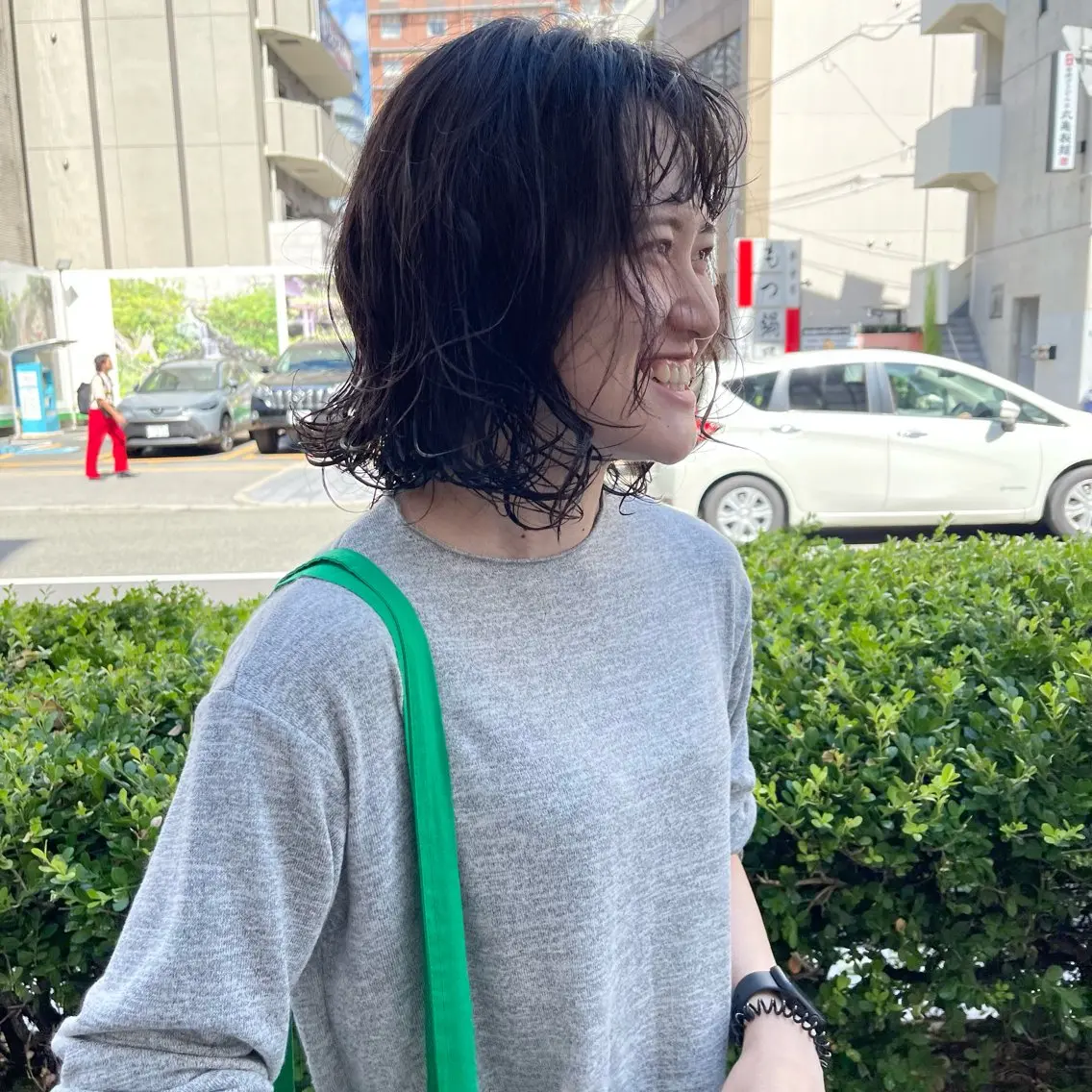 ショート パーマ ボブ カット パーマ トリートメント 江藤貴基 レイヤー カット【駅徒歩⑥歩】のヘアスタイル