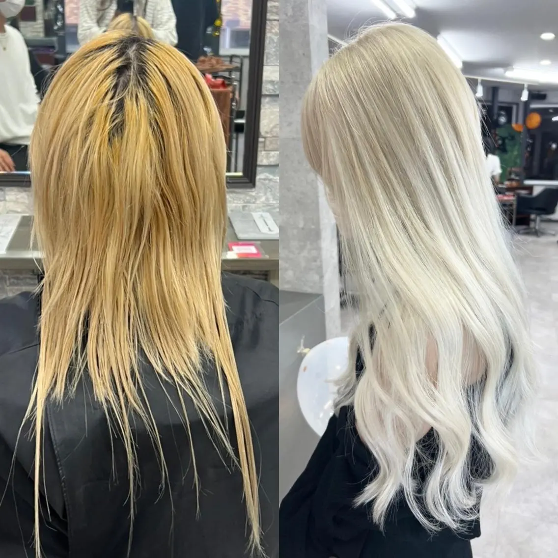 ロング ヘアカラー エクステ 外れにくいエク💚 EST梅田TAKIのヘアスタイル