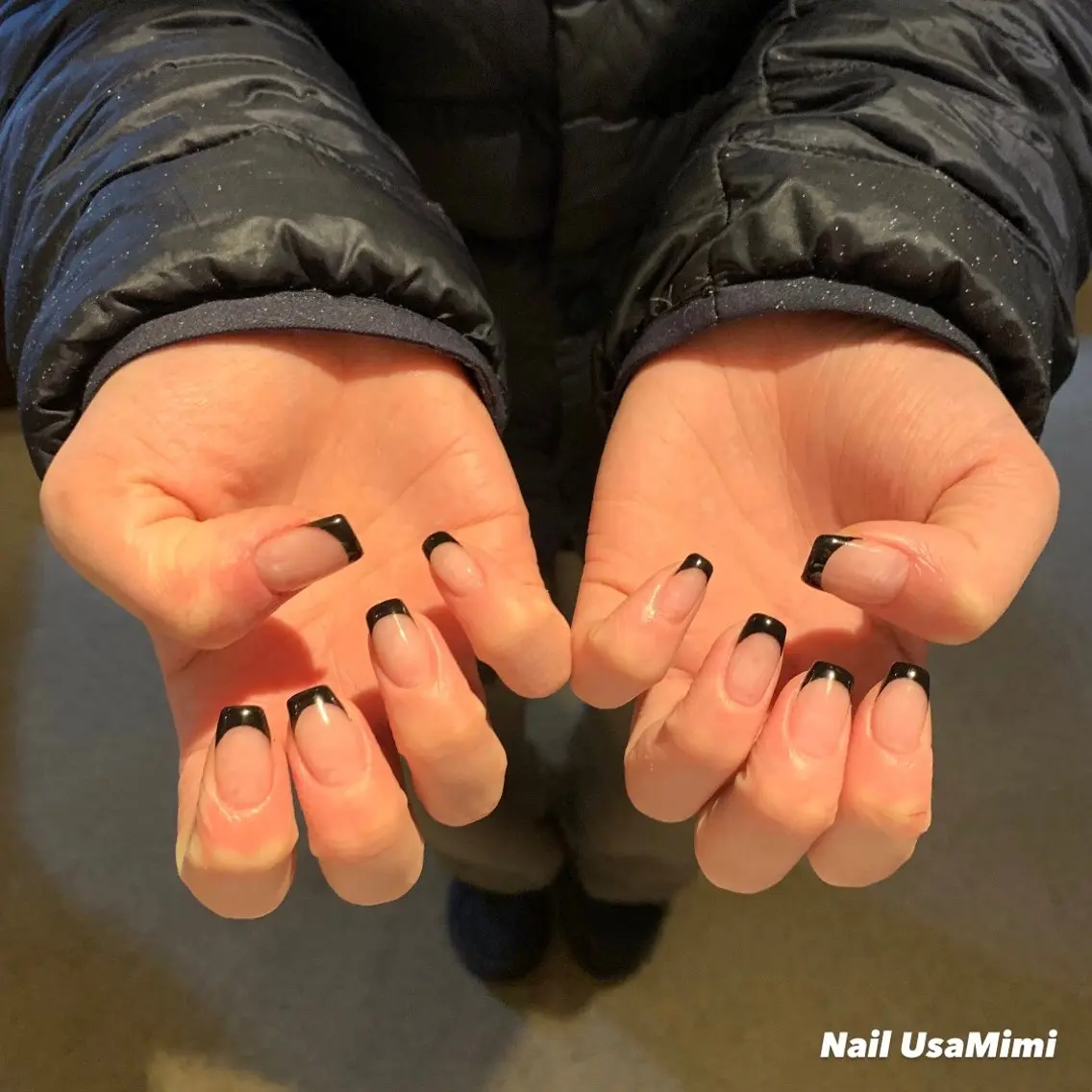 ネイル フレンチネイル ジェルネイル マグネットネイル 持ち込み ワンカラーネイル 本町ネイルNail UsaMimiのネイルデザイン